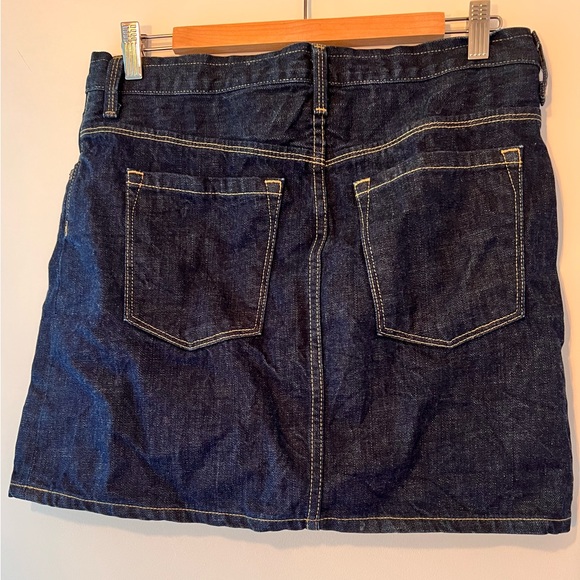 J.Crew Womens Dark Wash Blue Denim Jean Short Mini Skirt Sz 27. EUC. - Picture 2 of 5
